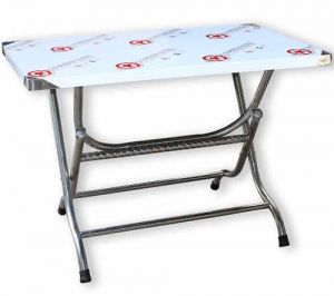 Bàn inox chữ nhật: 0.6x1.0 (m) inox 304, ống 32x0.9mm, mặt 0.9mm