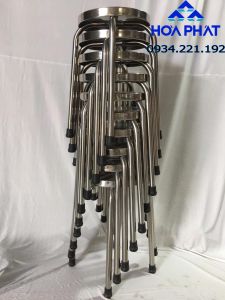 G1A - Ghế inox tròn hòa phát mặt 30 cm phi 25x1.2mm nặng 1,7kg