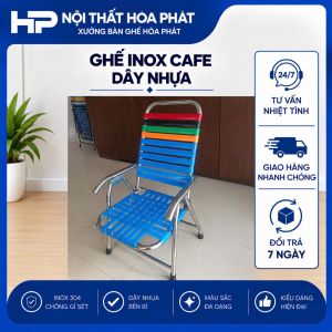 GHẾ CAFE DÂY NHỰA KHUNG INOX DÀY - GCF1