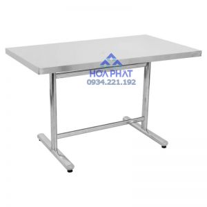 Bàn inox chữ nhật 304 kích thước 700 x 1200 mm mẫu mới hiện đại - BCN01
