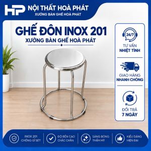 G6-Ghế đôn inox hòa phát tròn phi 19x0.5mm nặng 1kg